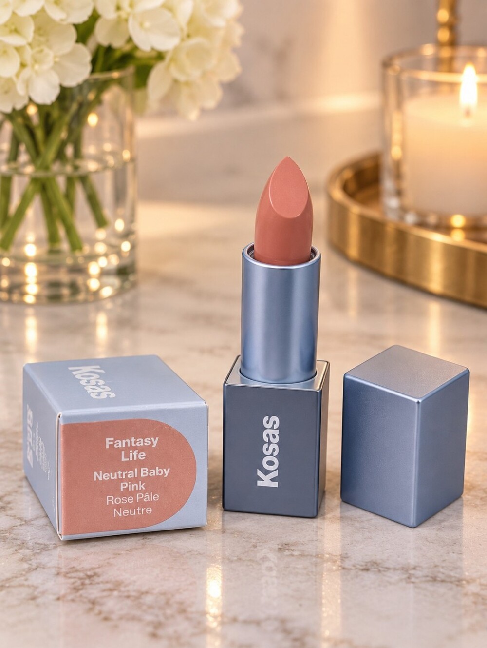 Kosas Neutral Baby Pink Cream Lipstick